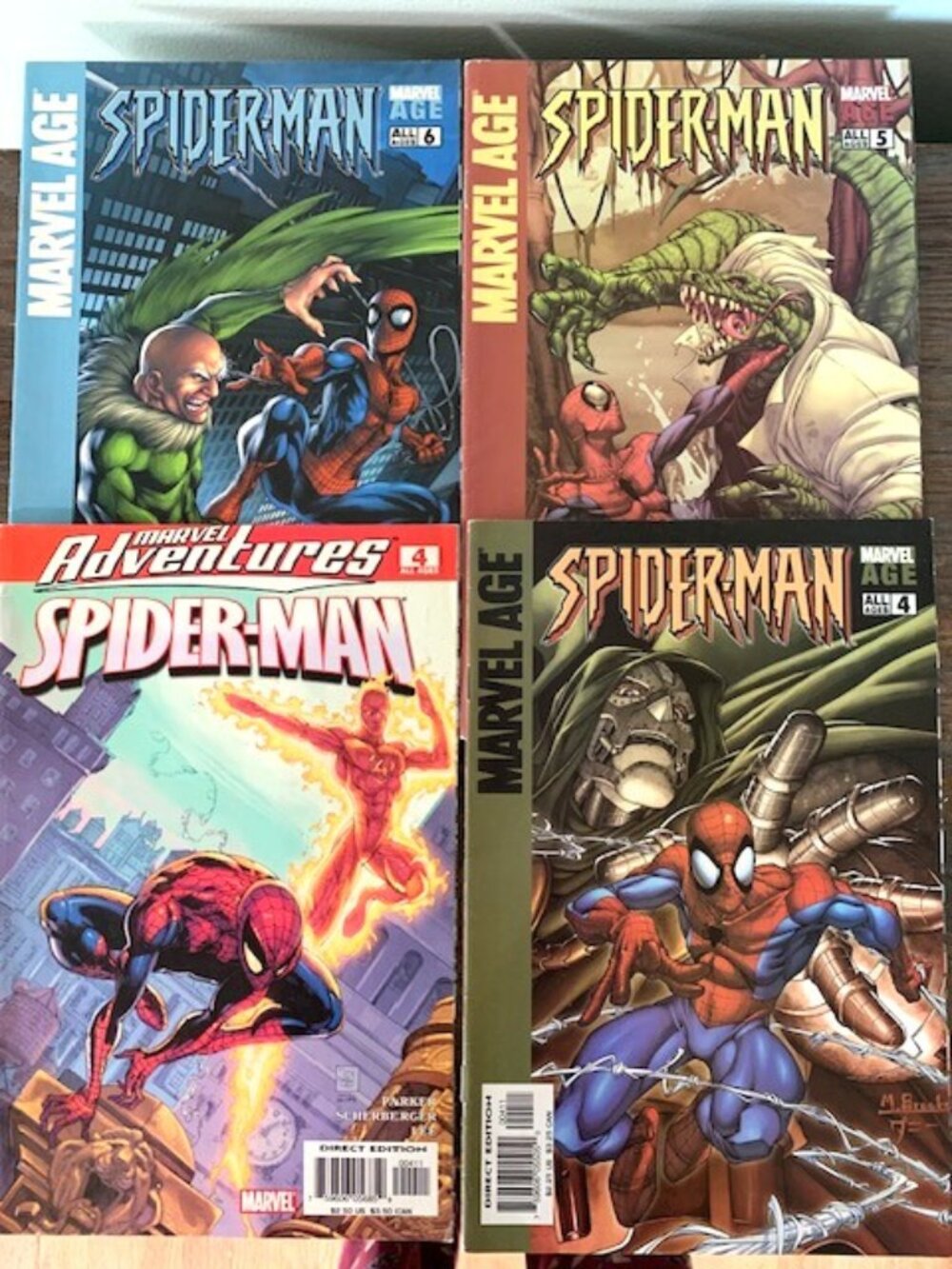 4 Spiderman Comic Books
